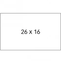 025100 SWING ETIQUETAS ADHESIVAS PERMANENTE OPEN PARA PRECIOS 26X16MM ROLLO 1500 BLANCO