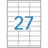01271 APLI ETIQUETAS ADHESIVAS 70X30MM INKJET/LÁSER C/RECTOS 27 X 100H BLANCO