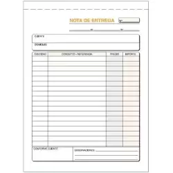 T-91 TALONARIO ENTREGAS CUARTO NATURAL DUPLICADO AUTOCOPIA