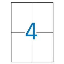 01280 APLI ETIQUETAS ADHESIVAS 105X148MM INKJET/LÁSER C/RECTOS 4 X 100H BLANCO