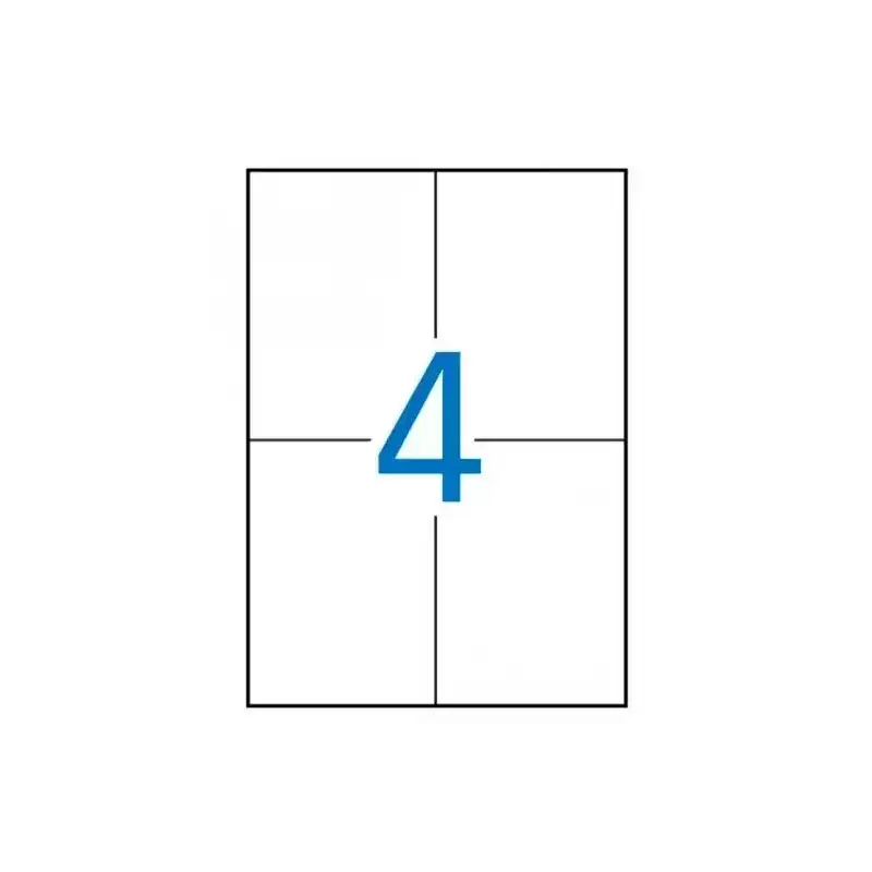 01280 APLI ETIQUETAS ADHESIVAS 105X148MM INKJET/LÁSER C/RECTOS 4 X 100H BLANCO