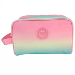 T114-1053 TOYBAGS NECESER BLIN BLIN GRADIENT PINK 15X25X11CM IMPERMEABLE