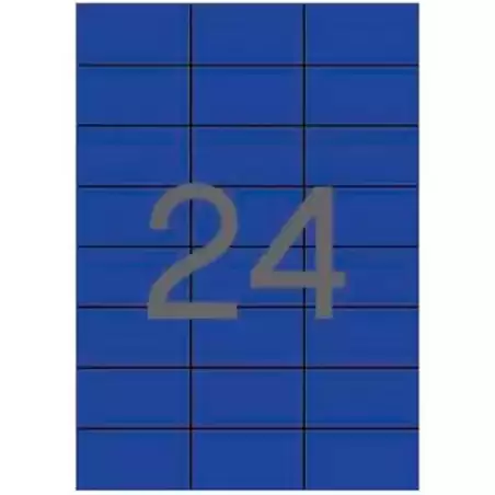 01592 APLI ETIQUETAS ADHESIVAS 70X37MM INKJET/LÁSER C/RECTOS 24 X 20H AZUL