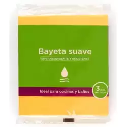 30905 BAYETAS AMARILLA SUAVE 40X36 SUAVE AMARILLO -PACK 3U-