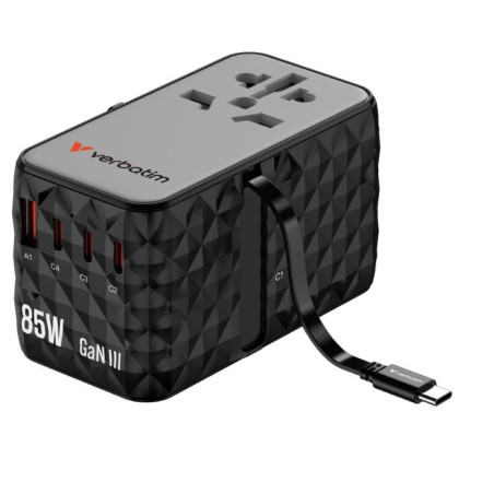 32127 VERBATIM CARGADOR INALÁMBRICO GAN DE TELEFONO MAGNETICO DIAMON 85W