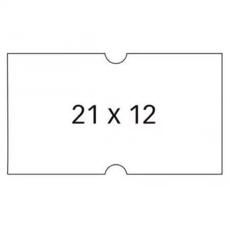 100910 APLI ETIQUETAS PARA ETIQUETADORA DE PRECIOS 21X12MM C/RECTOS 6 ROLLOS DE 1000 BLANCO