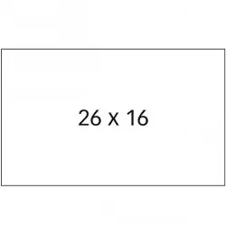 100917 APLI ETIQUETAS PARA ETIQUETADORA DE PRECIOS 26X16MM C/RECTOS 6 ROLLOS DE 1000 BLANCO