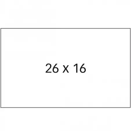 100917 APLI ETIQUETAS PARA ETIQUETADORA DE PRECIOS 26X16MM C/RECTOS 6 ROLLOS DE 1000 BLANCO