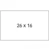 100917 APLI ETIQUETAS PARA ETIQUETADORA DE PRECIOS 26X16MM C/RECTOS 6 ROLLOS DE 1000 BLANCO