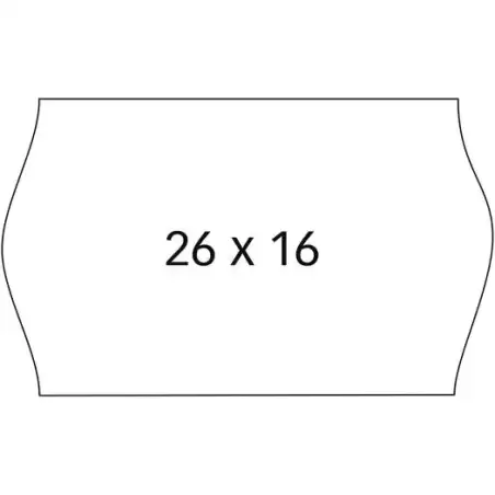 100922 APLI ETIQUETAS PARA ETIQUETADORA DE PRECIOS 26X16MM C/SINUSOIDAL 6 ROLLOS DE 1000 BLANCO