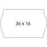100922 APLI ETIQUETAS PARA ETIQUETADORA DE PRECIOS 26X16MM C/SINUSOIDAL 6 ROLLOS DE 1000 BLANCO