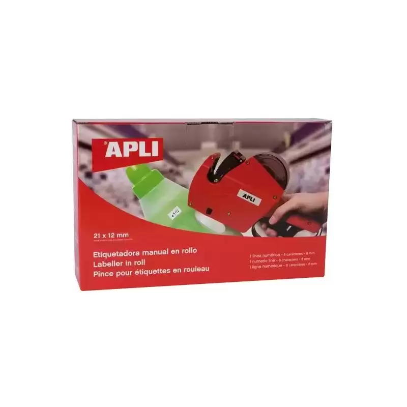 101418 APLI ETIQUETADORA PRECIOS 1 LÍNEA PARA ETIQUETAS 8 CARACTERES