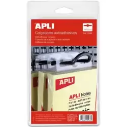 10586 APLI COLGADORES AUTOADHESIVOS 34X48MM PACK 100U PLÁSTICO TRANSPARENTE