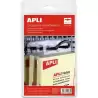 10586 APLI COLGADORES AUTOADHESIVOS 34X48MM PACK 100U PLÁSTICO TRANSPARENTE