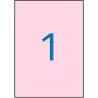 11846 APLI ETIQUETAS ADHESIVAS 210X297MM INKJET/LÁSER C/RECTOS 1 X 20H ROSA PASTEL