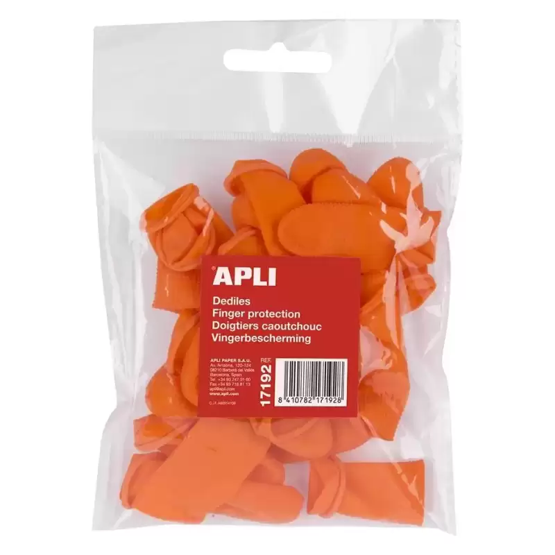 17192 APLI DEDÍLES LATEX TALLA M COLOR NARANJA -20U-