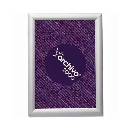 64004 PT ARCHIVO 2000 EXPOSITOR MURAL SNAP FRAME CON MARCO MONTABLE DIN A4 VERTICAL / HORIZONTAL 10X240X330 MM PLATA