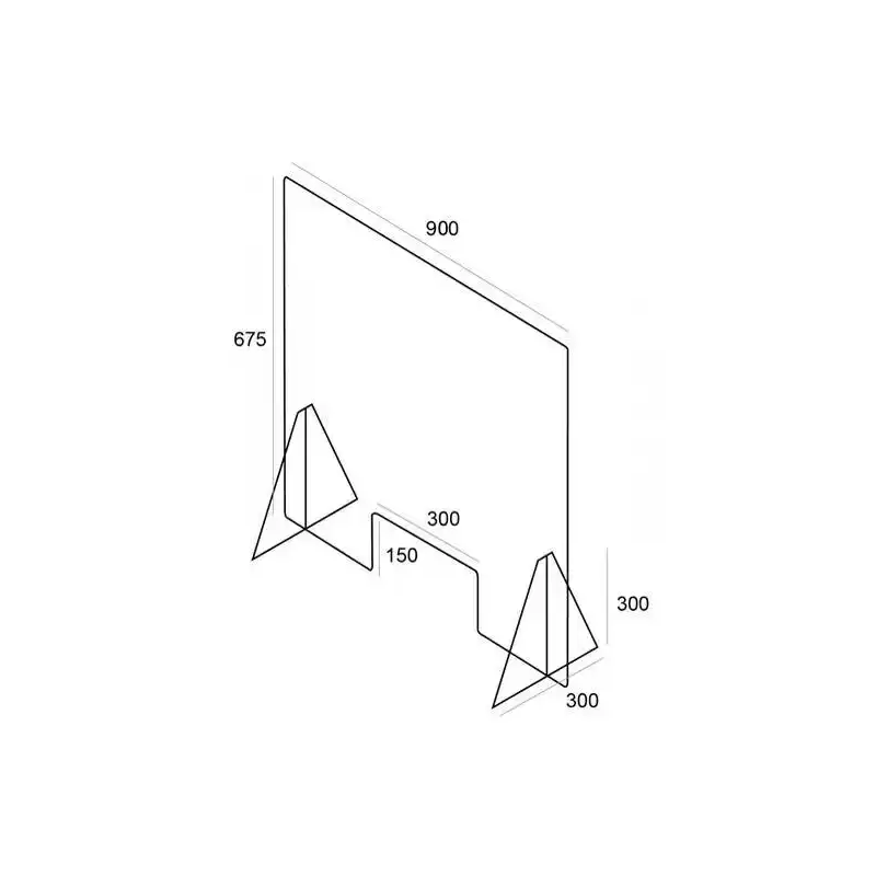 32021M CS TP ARCHIVO 2000 MAMPARA DE PROTECCIÓN SOBREMESA 900X675MM C/VENTANA METACRILATO 5MM TRANSPARENTE
