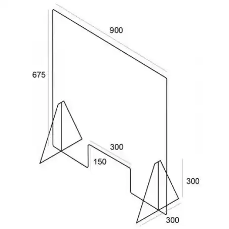 32021M CS TP ARCHIVO 2000 MAMPARA DE PROTECCIÓN SOBREMESA 900X675MM C/VENTANA METACRILATO 5MM TRANSPARENTE