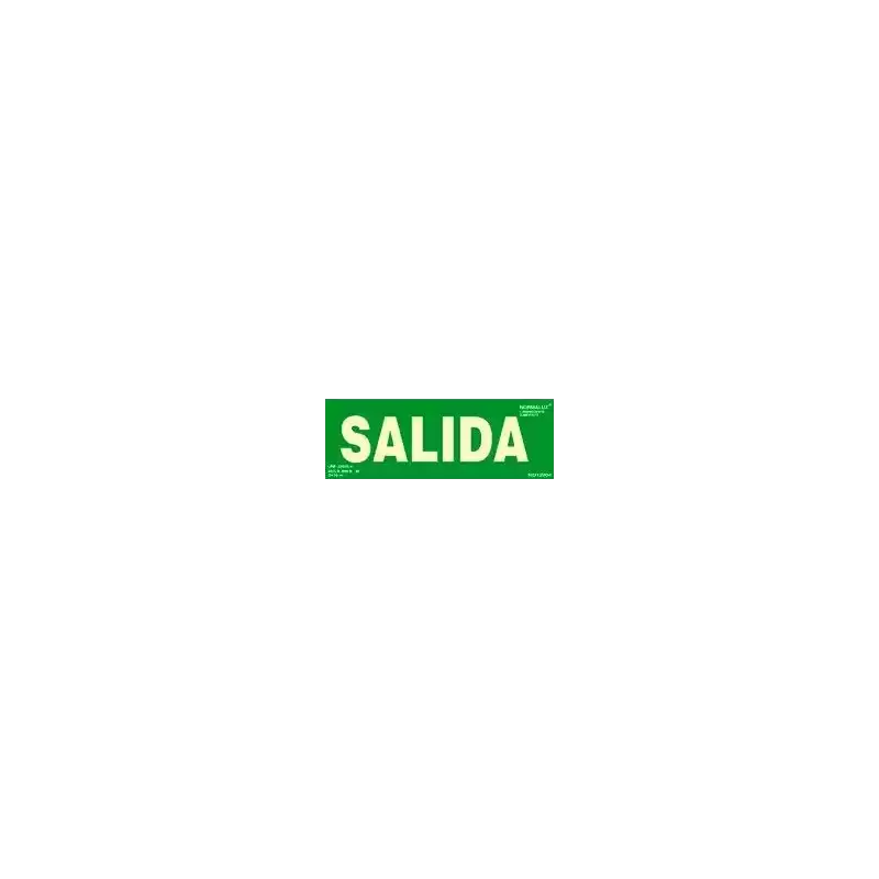 6170-06H VE ARCHIVO 2000 PACK DE 2 SEÑALES "SALIDA" 300X105 PVC VERDE