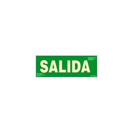 6170-06H VE ARCHIVO 2000 PACK DE 2 SEÑALES "SALIDA" 300X105 PVC VERDE