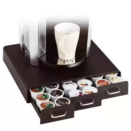 CD902 NE ARCHIVO 2000 ORGANIZADOR LA HORA DEL CAFÉ CON 3 CAJONES PARA ALMACENAJE DE CÁPSULAS NEGRO