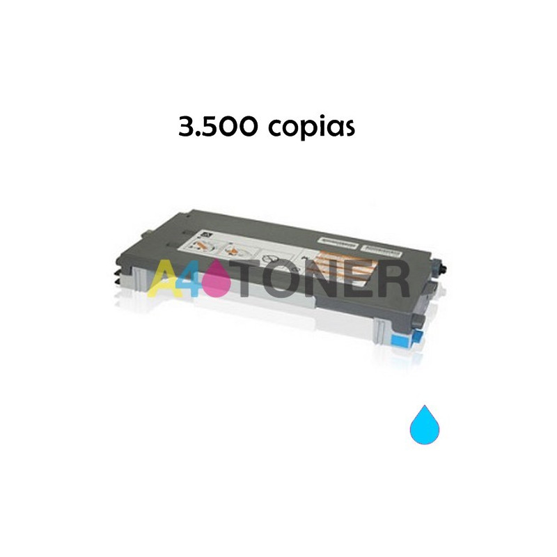 Toner Lexmark C500 cyan compatible al toner original Lexmark C500H2CG