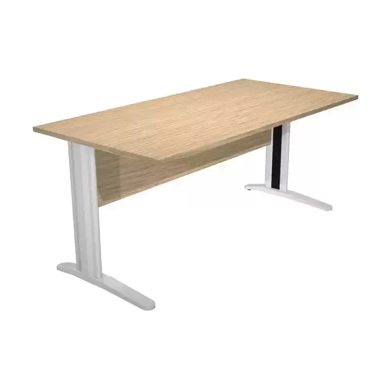 003-C+30511 ARTEXPORT MESA ESCRITORIO PRESTO 160 CON PATAS DE METAL TABLERO 22MM ROBLE