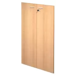 60069M-6 ARTEXPORT PAREJA DE PUERTAS PARA ESTANTERÍA MEDIA PRESTO 18MM CON CERRADURA HAYA