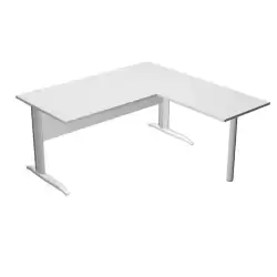 ML003M-BL ARTEXPORT MESA ESCRITORIO PRESTO CON PATAS METAL 160 + ALA LATERAL 79X60 BLANCO