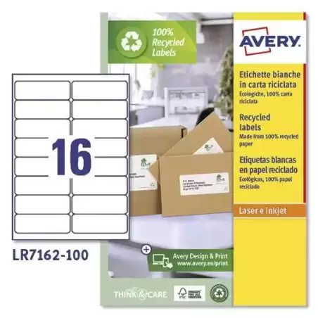 LR7162-100 AVERY ETIQUETAS ADHESIVAS PARA ENVÍOS 99