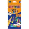 9505222 BIC LÁPICES DE COLORES KIDS EVOLUTION STRIPES C/SURTIDOS ESTUCHE 12 UD