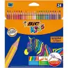 950525 BIC LÁPICES DE COLORES KIDS EVOLUTION STRIPES C/SURTIDOS ESTUCHE 24 UD