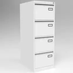 PSF4-BA5 BISLEY ARCHIVADOR METALICO PSF LIGHT 4 CAJONES CARPETAS COLGANTES MULTIFORMATO 1321X470X622MM - BLANCO (MONTADO)