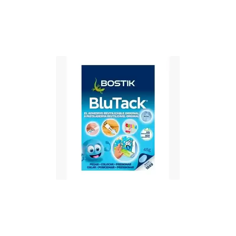 30817110 (1689) BOSTIK MASILLA ADHESIVA REUTILIZABLE BLU TACK ORIGINAL 45GR AZUL