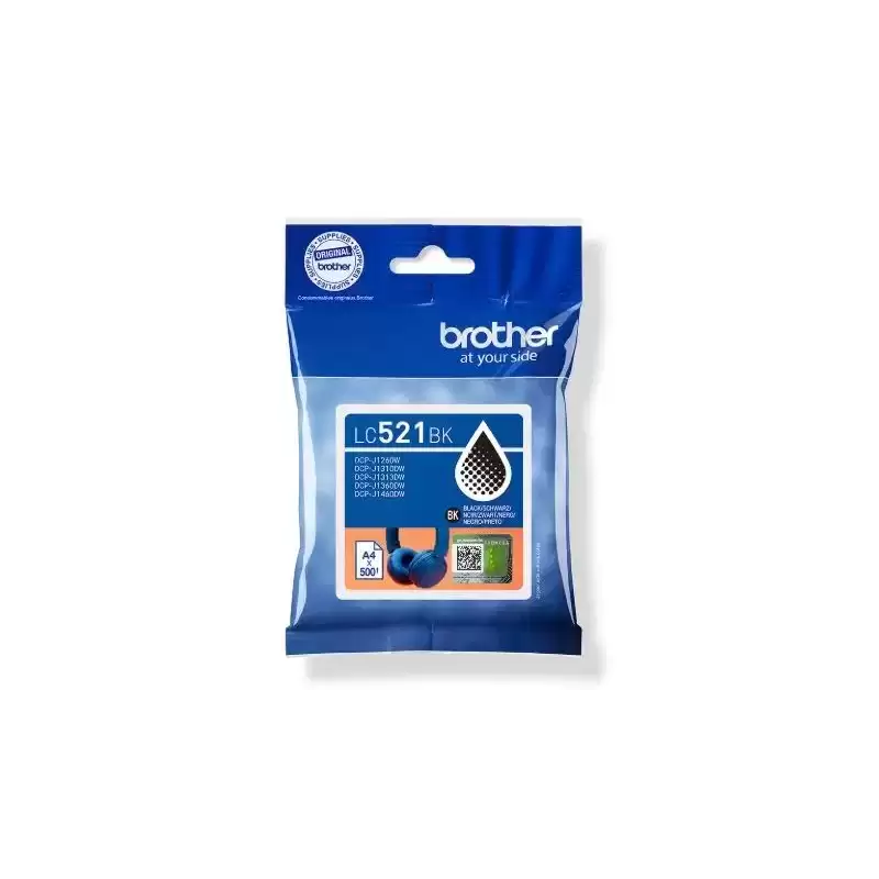 LC521BK BROTHER TINTA NEGRO DCP-J1260W/J1310DW/J1360DW