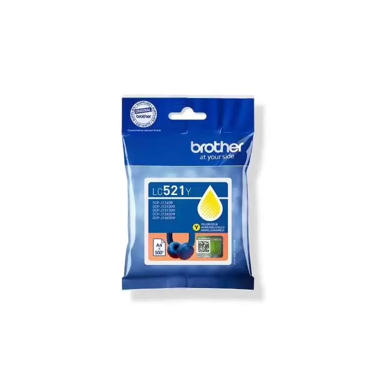 LC521Y BROTHER TINTA AMARILLO DCP-J1260W/J1310DW/J1360DW