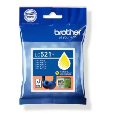 LC521Y BROTHER TINTA AMARILLO DCP-J1260W/J1310DW/J1360DW