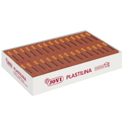 7009 JOVI PLASTILINA PASTILLA 50GR MARRÓN CAJA 30 UD
