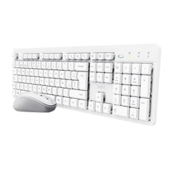 25467 TRUST COMBO TECLADO + RATÓN INALÁMBRICO ODY II SILENCIOSO BLANCO