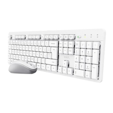 25467 TRUST COMBO TECLADO + RATÓN INALÁMBRICO ODY II SILENCIOSO BLANCO