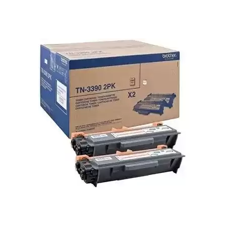 TN3390TWIN BROTHER TONER NEGRO HL-6180DW - DCP-8250DN - MFC-8950DW - PACK 2 UNIDADES