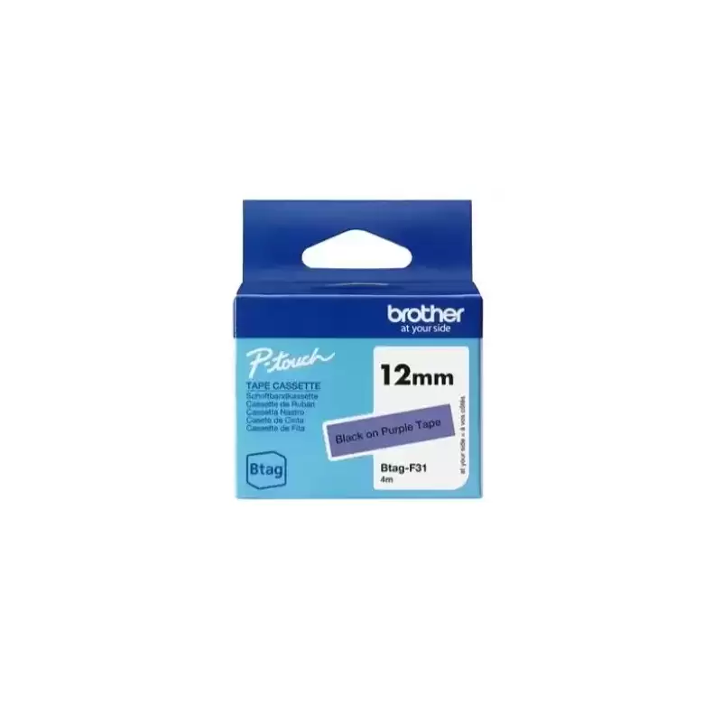 BTAGF31 BROTHER CINTA DOMÉSTICA BTAG NEGRO SOBRE MORADO - PTN10