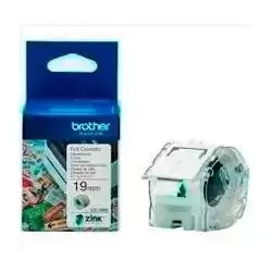 CZ1003 BROTHER ROLLO DE CINTA ADHESIVA ZERO INK PARA ETIQUETADORA VC500W 19MMX5M