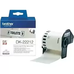 DK22212 BROTHER CINTA CONTINUA DE PELICULA PLÁSTICA - BLANCO - 62MMX15