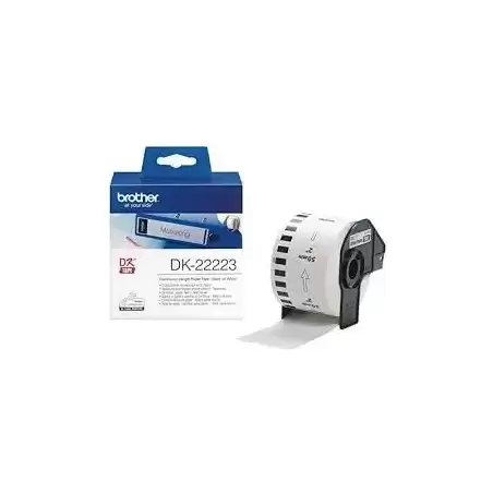 DK22223 BROTHER CINTA CONTINUA DE PAPEL TÉRMICO ADHESIVO - BLANCO - 50MMX30