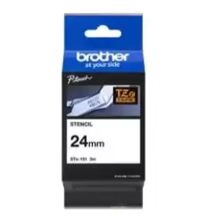 STE151 BROTHER CINTA ROTULADORA DE PLANTILLA LAMINADA DE 24MMX3M (REUTILIZABLE HASTA 50 VECES)