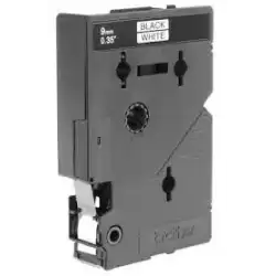 TC291 BROTHER CINTA ROTULADORA LAMINADA TEXTO NEGRO SOBRE BLANCO DE 9MMX7