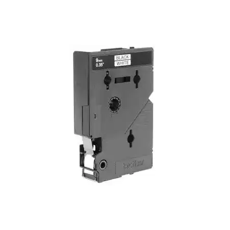 TC291 BROTHER CINTA ROTULADORA LAMINADA TEXTO NEGRO SOBRE BLANCO DE 9MMX7