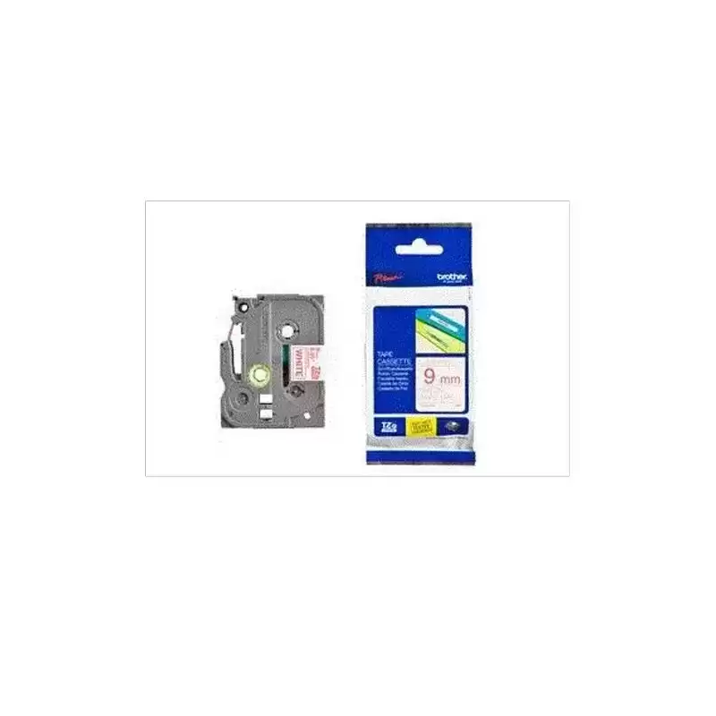 TZE222 BROTHER CINTA ROTULADORA LAMINADA TEXTO ROJO SOBRE BLANCO - 9MMX8M